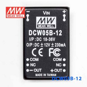 DCW05B-12  5W  18~36V 输入  ±12V  稳压双路输出明纬DC-DC转换模块电源