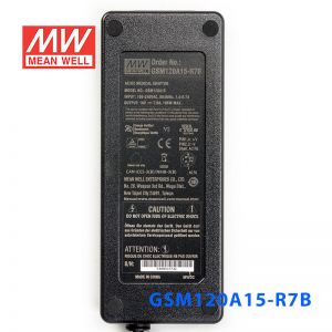 GSM120A15-R7B 105W 15V7A输出明纬高能效医疗型外置桌面型电源适配器