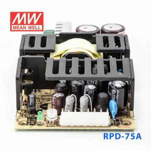 RPD-75A  75W  +5V 9.5A +12V 4A  双路输出微漏电低空载损耗医用无外壳明纬开关电源