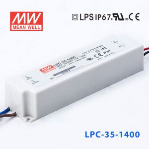 LPC-35-1400 35W 1400mA恒流输出明纬牌IP67防水塑壳LED电源