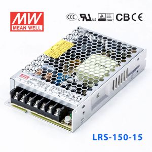 LRS-150-15 150W 15V10A输出（输入电压开关选择型)明纬超薄高性能开关电源 