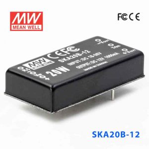 SKA20B-12  20W  18~36V 输入 12V 1.67A 稳压单路输出明纬DC-DC转换模块电源