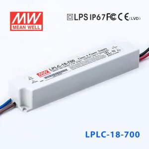 LPLC-18-700   18W   110V输入700mA恒流输出明纬牌IP67防水塑壳LED电源 