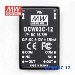 DCW03C-12  3W  36~72V 输入 ±12V  稳压双路输出明纬DC-DC转换模块电源