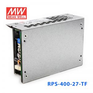 RPS-400-27-TF 400W 27V 14.9A  单路输出PFC微漏电流低空载损耗顶置风扇机壳型医用明纬开关电源