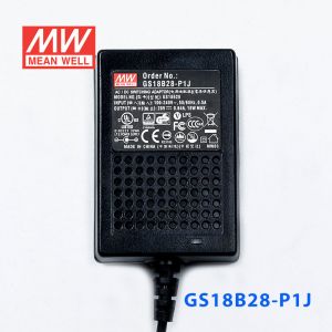 GS18B28-P1J 18W 28V0.64A 输出绿色能源明纬电源适配器(双线插口)