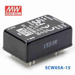 SCW05A-15  5W  9~18V  输入15V  稳压单路输出明纬DC-DC转换模块电源