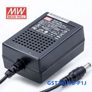 GST18U18-P1J 18W 18V1.0A高效能低空载损耗绿色节能美规适配器