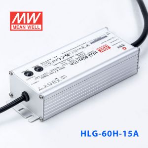 HLG-60H-15A  60W  15V 4A  强耐环境恒压+恒流PFC高效铝壳IP65防水LED电源(恒压恒流值可面板设定) 