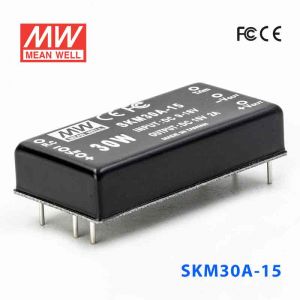 SKM30A-15  30W  9~18V  输入 15V 2A 单路稳压输出明纬DC-DC转换模块电源