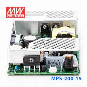 MPS-200-15 200W 15V13.4A 输出微漏电带PFC医用无外壳明纬开关电源