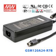 GSM120A24-R7B 120W 24V5A输出明纬高能效医疗型外置桌面型电源适配器