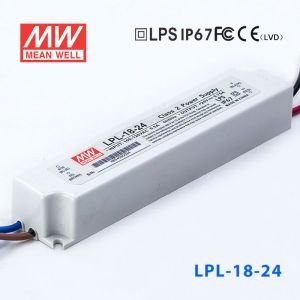 LPL-18-24   18W   110V输入  24V   7.5A明纬牌恒压输出IP67防水塑壳LED电源