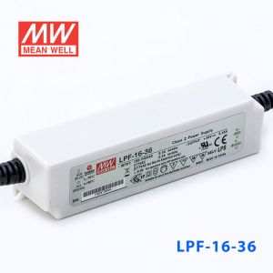 LPF-16-36  16W  36V 0.45A  恒压+恒流有PFC高效率塑壳IP30防水LED电源