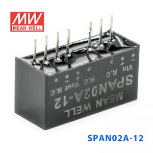 SPAN02A-12 2W 9~18V 转 12V 167mA 非稳压单路输出DC-DC模块电源