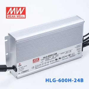 HLG-600H-24B  600W  24V 25A  强耐环境恒压+恒流PFC高效铝壳IP67防水LED电源(控制线三合一调光)