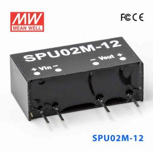 SPU02M-12  2W  12V-12V  非稳压单路输出明纬DC-DC转换模块电源