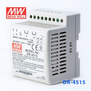 DR-4515 45W 15V2.8A 单路输出导轨安装明纬开关电源