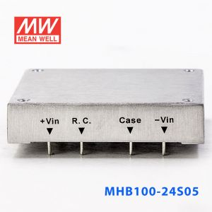 MHB100-24S05 100W 18~36V 输入 5V20A稳压单路输出明纬DC-DC转换电源  