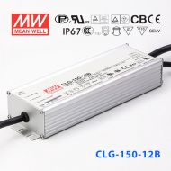 CLG-150-12B  150W  12V 11A 恒压+恒流PFC高效铝壳IP67防水LED电源(输出端控制线电阻调光) 