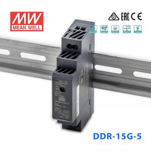 DDR-15G-5台湾明纬15W 9~36V输入 5V3A输出导轨型DC-DC电源