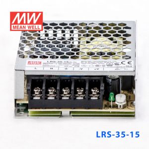 LRS-35-15 36W 15V2.4A单路输出超薄型低空载损耗明纬开关电源