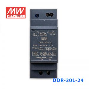 DDR-30L-24台湾明纬30W 18~75V输入 24V1.25A输出导轨型DC-DC电源