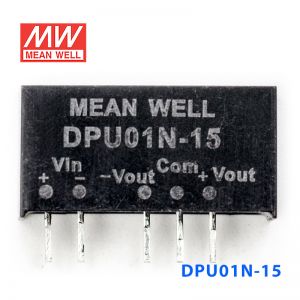 DPU01N-15 1W 24V 转±15V 非稳压双路输出明纬DC-DC转换模块电源