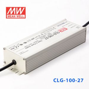 CLG-100-27 100W 27V 3.55A 恒压+可改恒流有PFC铝壳明纬IP67防水LED电源