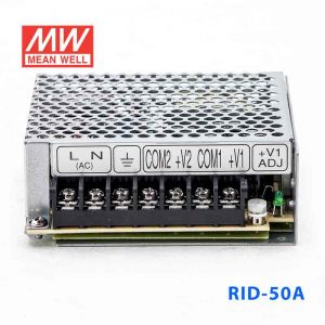 RID-50A台湾明纬5V12V隔离双路电源50W直流稳压5V6A+12V2A