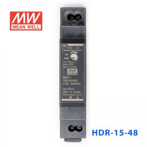 HDR-15-48 15W 48V 0.32A  单路输出明纬超薄型导轨安装电源