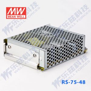 RS-75-48 75W 48V1.6A 单路输出明纬开关电源(G3系列-高性能内置有外壳)