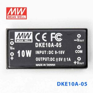 DKE10A-05  10W  9~18V  输入  ±5V  双路输出明纬DC-DC转换模块电源