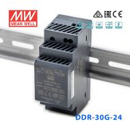 DDR-30G-24台湾明纬30W 9~36V输入 24V1.25A输出导轨型DC-DC电源