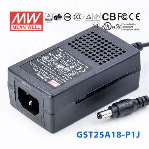 GST25A18-P1J 25W 18V1.38A高效能低空载损耗绿色节能桌上型适配器