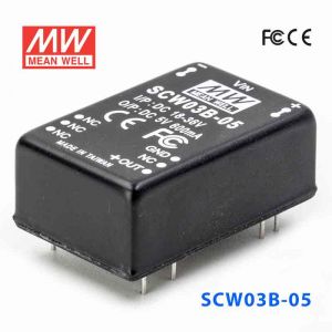 SCW03B-05  3W  18~36V  输入 5V  稳压单路输出明纬DC-DC转换模块电源