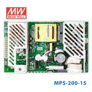 MPS-200-15 200W 15V13.4A 输出微漏电带PFC医用无外壳明纬开关电源