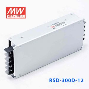 RSD-300D-12  300W  57.6-154V 输入 12V 25A  铁路用外壳型单路输出DC-DC转换明纬开关电源