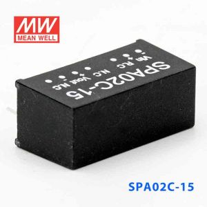 SPA02C-15  2W  36~72V 输入 15V  稳压单路输出明纬DC-DC转换模块电源