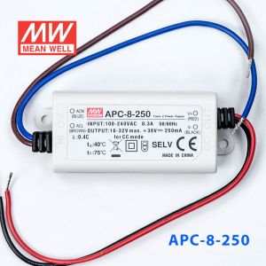 APC-8-250 8W 16-32V  250mA 明纬牌恒流输出防水塑壳LED照明电源